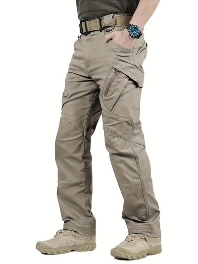 mens durable cargo pants multi pockets for outdoor adventures
