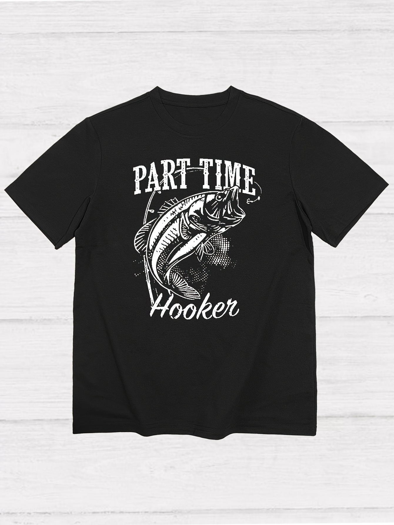 Men's Casual part Time Hooker Fish Graphic Print Round - Temu Canada
