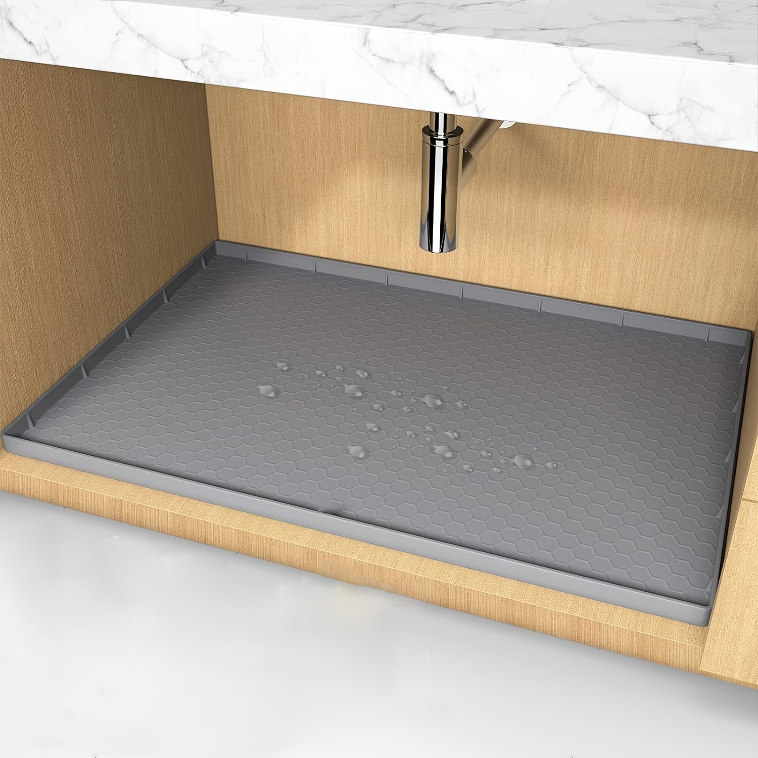 Under Sink Mat For Bathroom Waterproof Silicone Under Sink - Temu