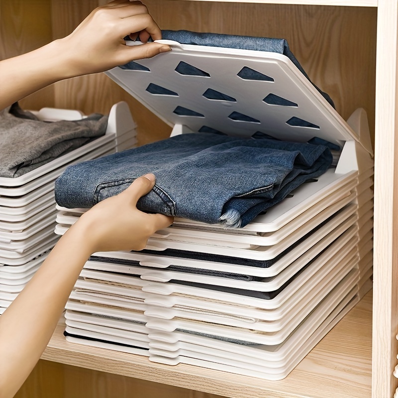 Wardrobe Holder T-Shirt Clothes Folder Separator Rack Board Convenient  Short Shirt Organizer Multi-Functional Storage Separate