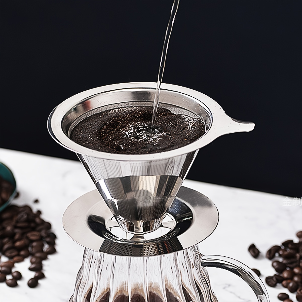  Pour Over Coffee Maker with Stainless Steel Filter