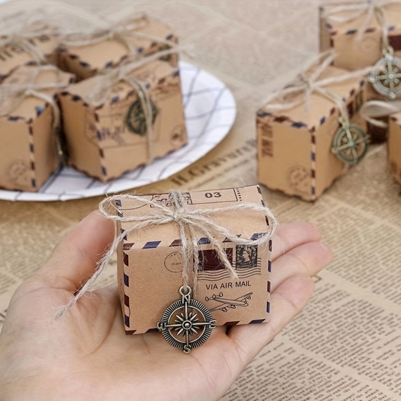 Paquete de 10 cajas de regalo pequeñas de 8 x 8 x 4 pulgadas con tapa,  fácil de montar, utilizada para regalo de Navidad, caja de propuesta de  dama de