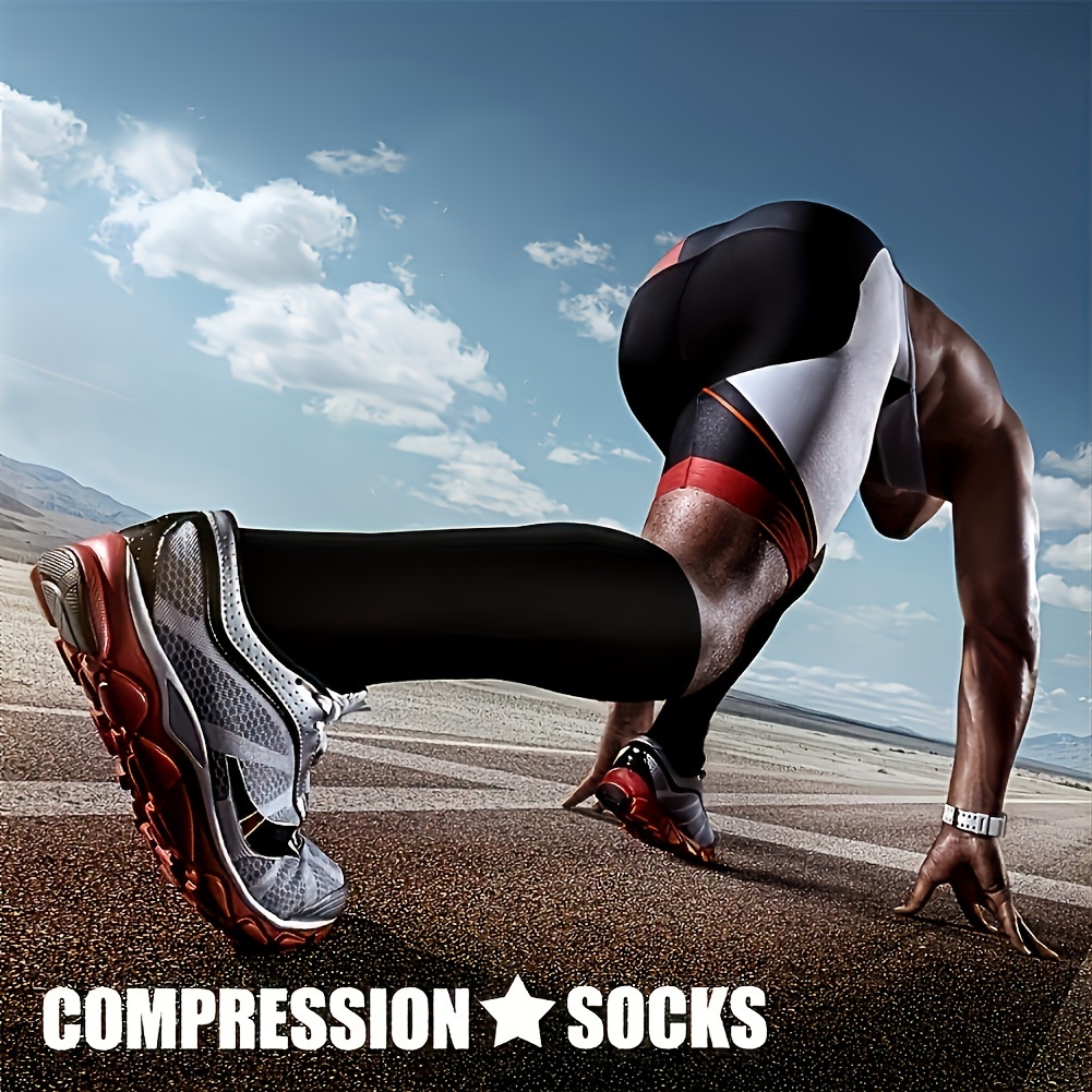2 Pairs Copper Compression Socks 15-20mmHg Knee High for Women & Men