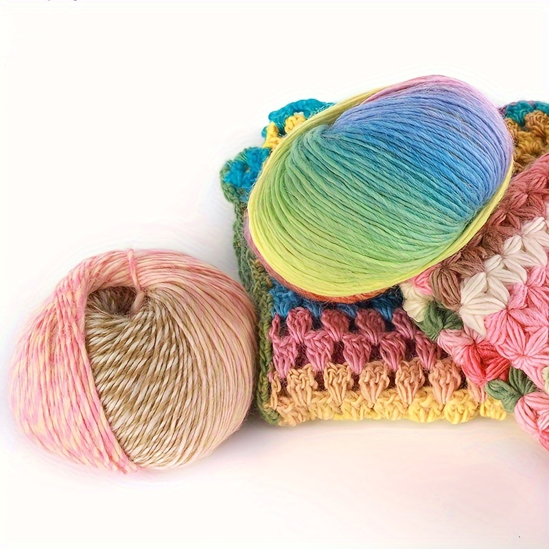 Rainbow Wool Yarn - Temu