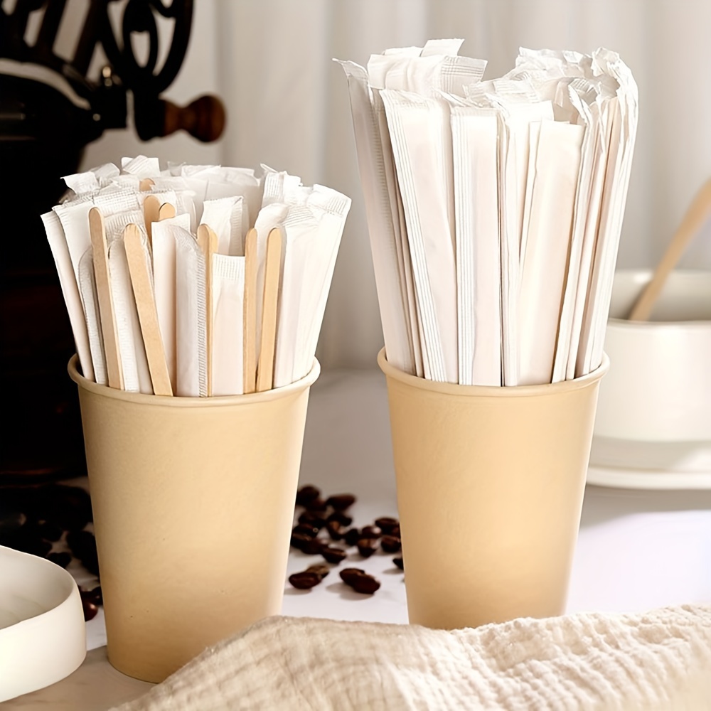 Wooden Coffee Stirrers Of Disposable Coffee Sticks Coffee - Temu