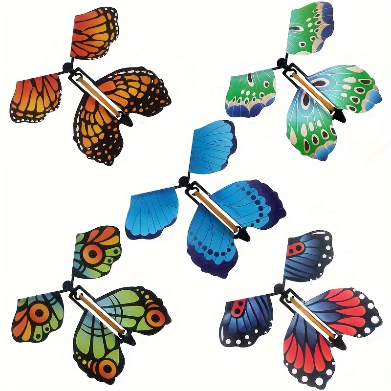 5/10pcs Jouet De Papillon Volant À Remontage Magique, Jouet Volant De Fée  Magique Alimenté Par Un Élastique, Carte De Voeux De Signet, Cadeau  Surprise Pour La Faveur De La Fête - Temu