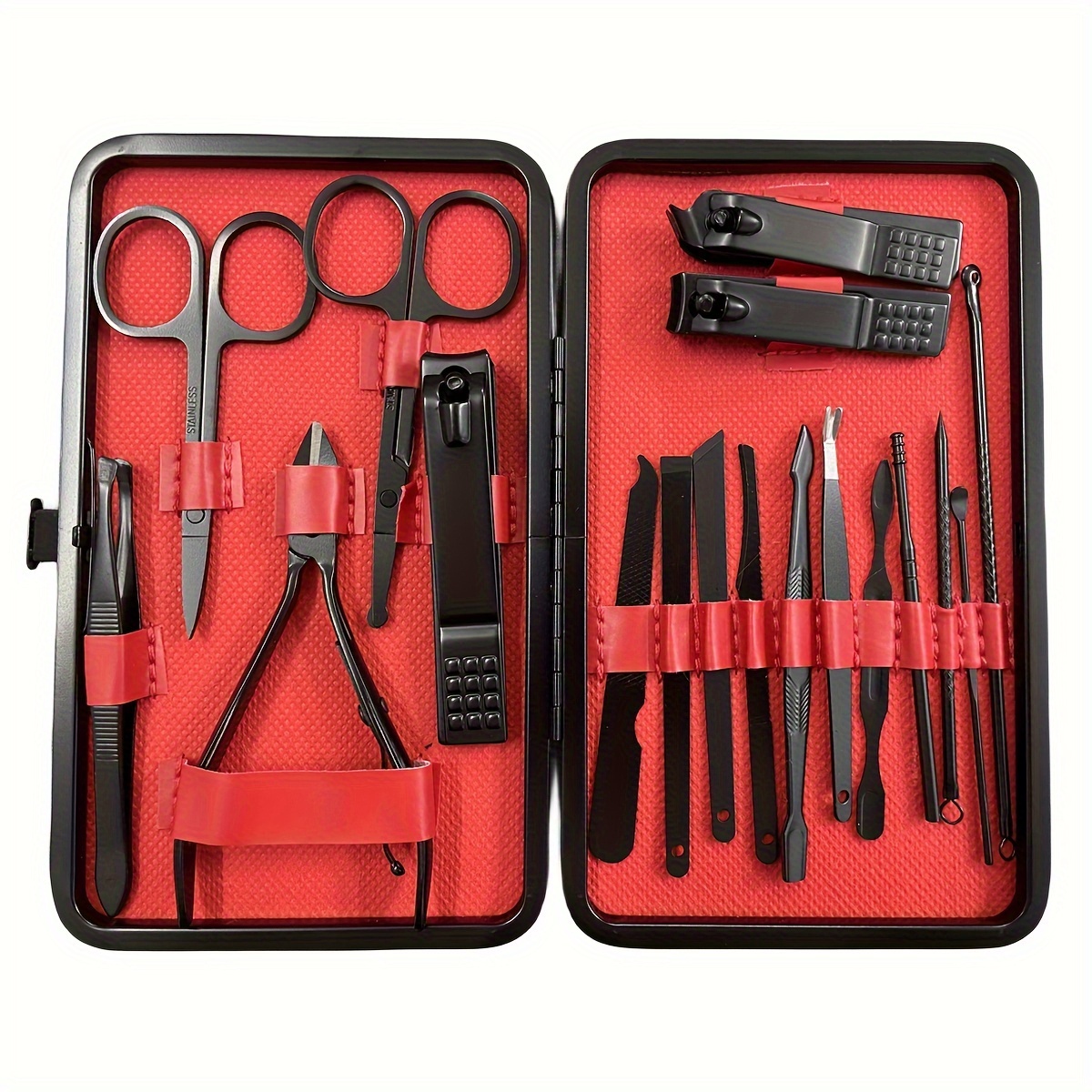 

7/11/18 Pcs Professional Manicure And Pedicure Kit - Includes Stainless Steel Cuticle Nipper, Nail Clippers, Scissors, And Nail Polish Tools - Perfect For Home Grooming And Salon Use