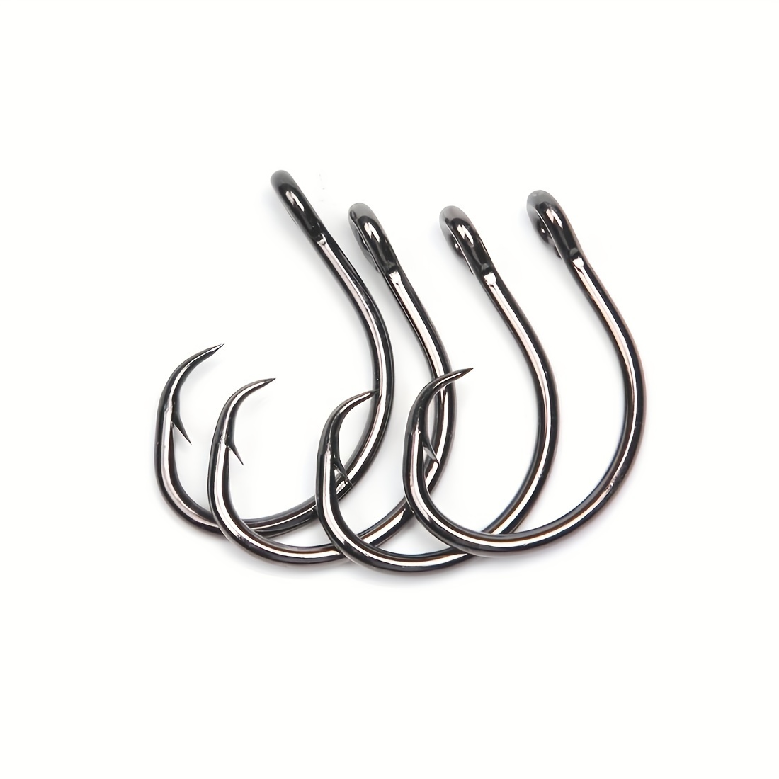 20/50PCS 3X Strong Wire Saltwater Fishing Circle Hook High Carbon Steel Big  Trolling Hook for Tuna Shark Boat Fishing 8/0 - 14/0