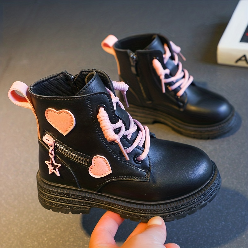 Cute black best sale boots for girls