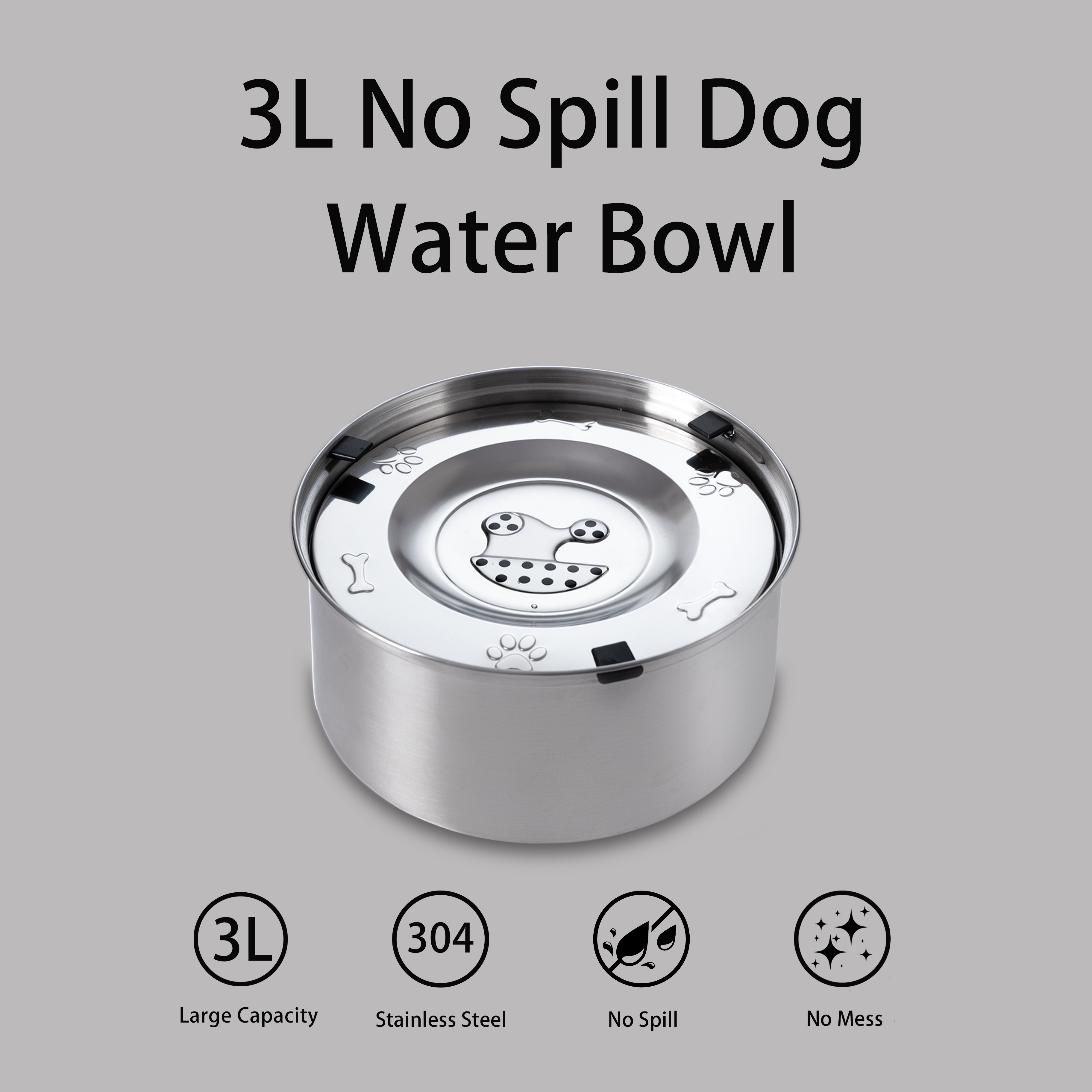 Anti-Splash Hund Wasserschüssel / spritzwassergeschützter  No-Spill-Wasserspender für Hunde / keine Tropfschüssel mit  spritzwassergeschützter schwimmender Platte
