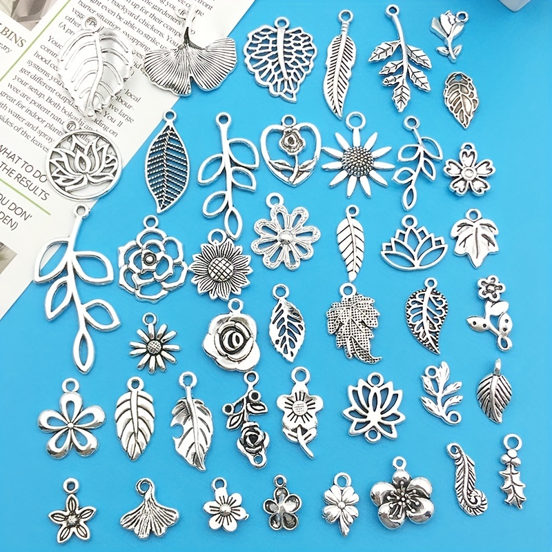 Youdiyla 100pcs Tree Flower Charms Collection