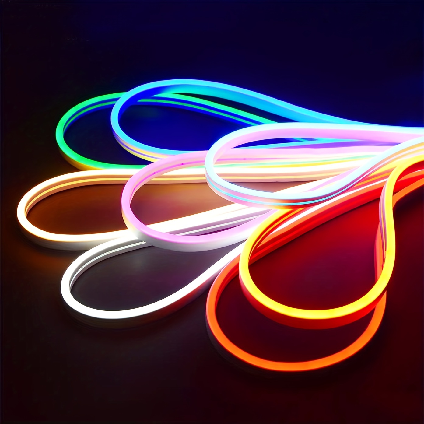 Neon Led Strip Lights 12v Silicone Led Neon Rope Lights - Temu