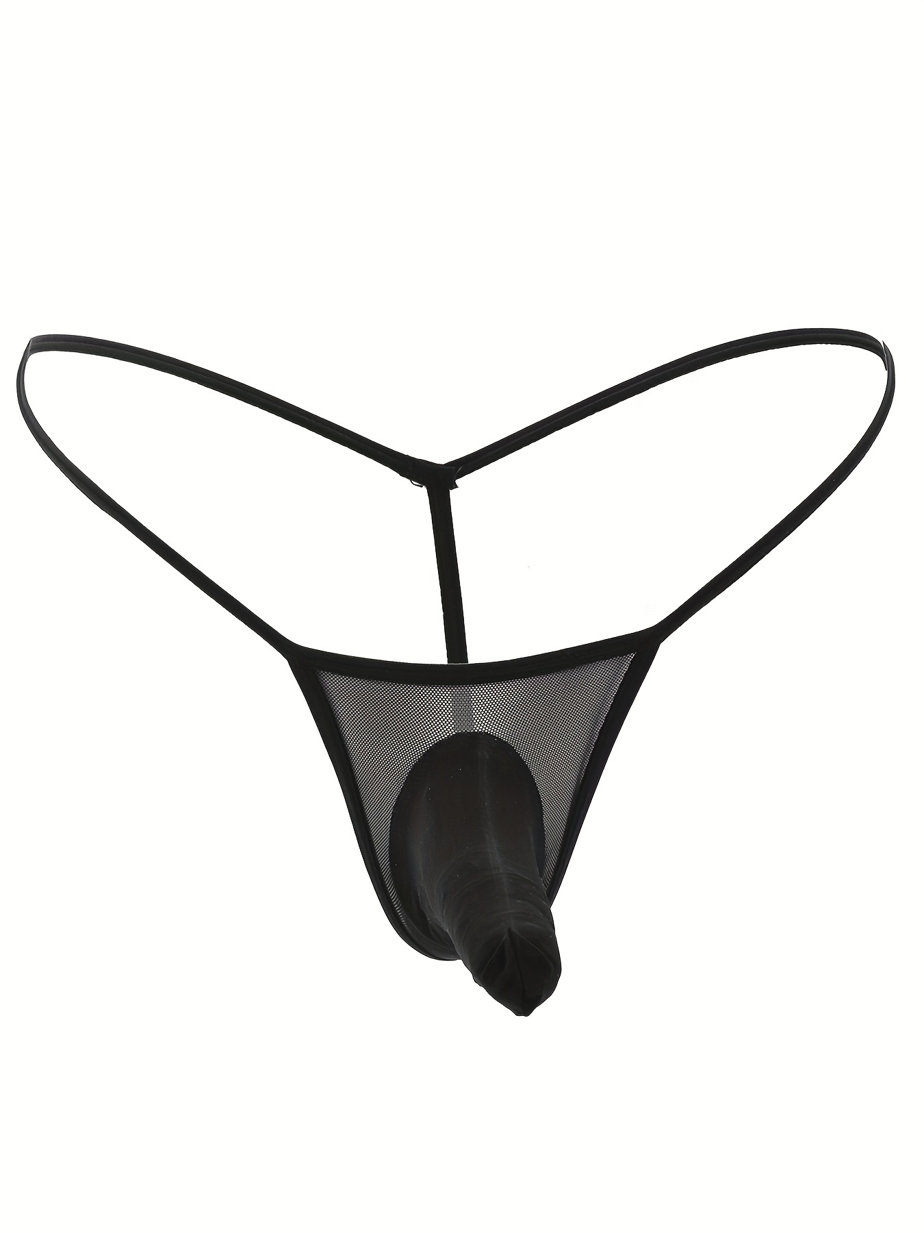 Men's Sissy G-String Thong Underwear O-Ring Jockstrap Femboy Packing  Harness (Type B Black) at  Men's Clothing store