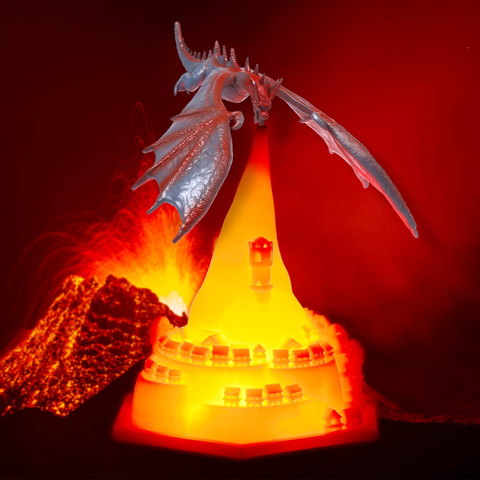 3d Printing Fire Dragon Small Night Light Ice Dragon - Temu