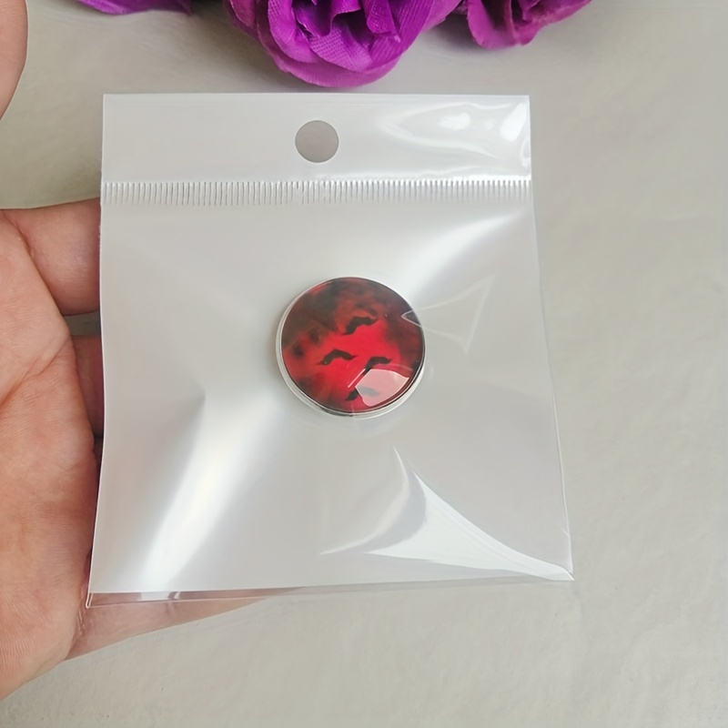 Blood And Bat Glass Brooch Dracula Witchcraft Round Brooch