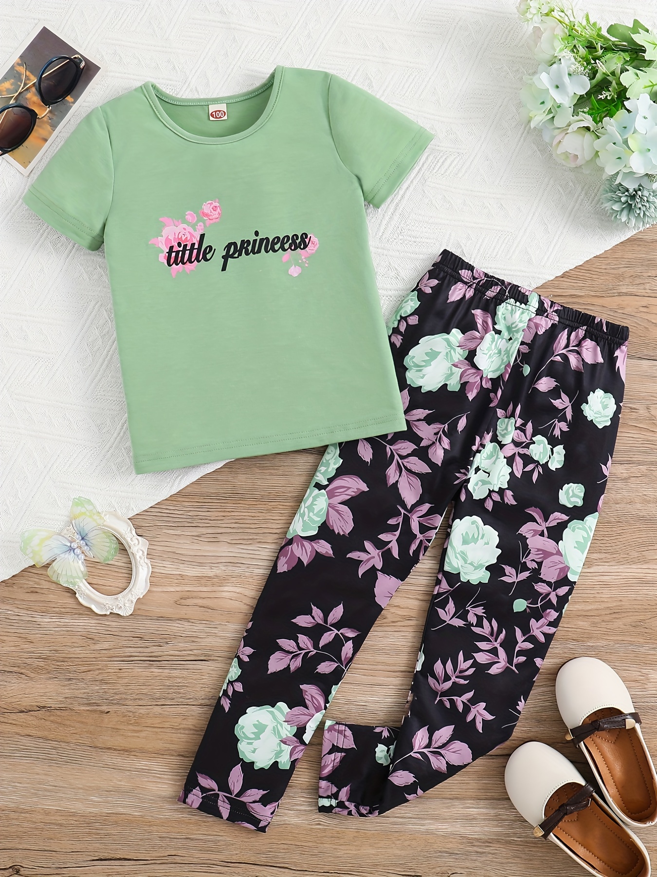 2pcs Toddler Kids Baby Girls T-shirt Tops+Long Pants Leggings Outfit  Clothes