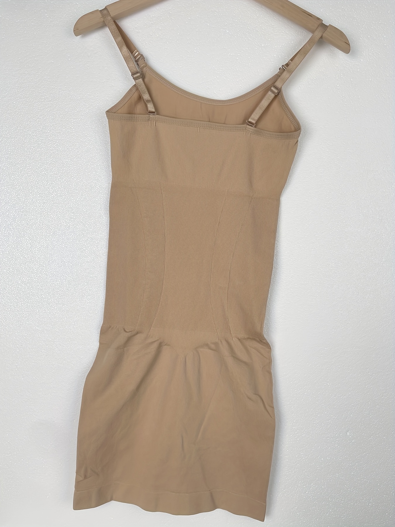 Seamless Plain Skin Tone Shapewear Cami Dress Adjustable - Temu