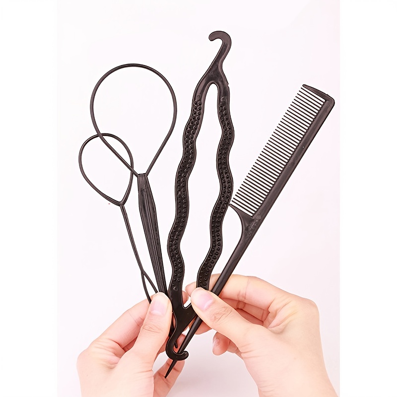 4Pcs Plastic Hair Loop Styling Hair Braiding Tools