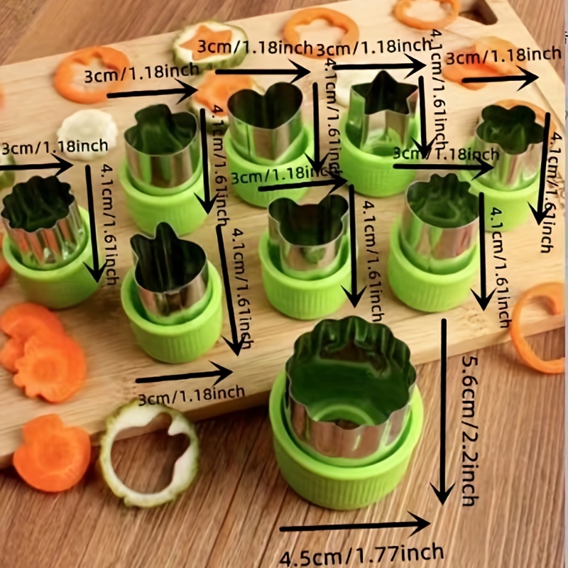 Vegetable Cutter Shapes Set Stainless Steel Cookie Cutters - Temu