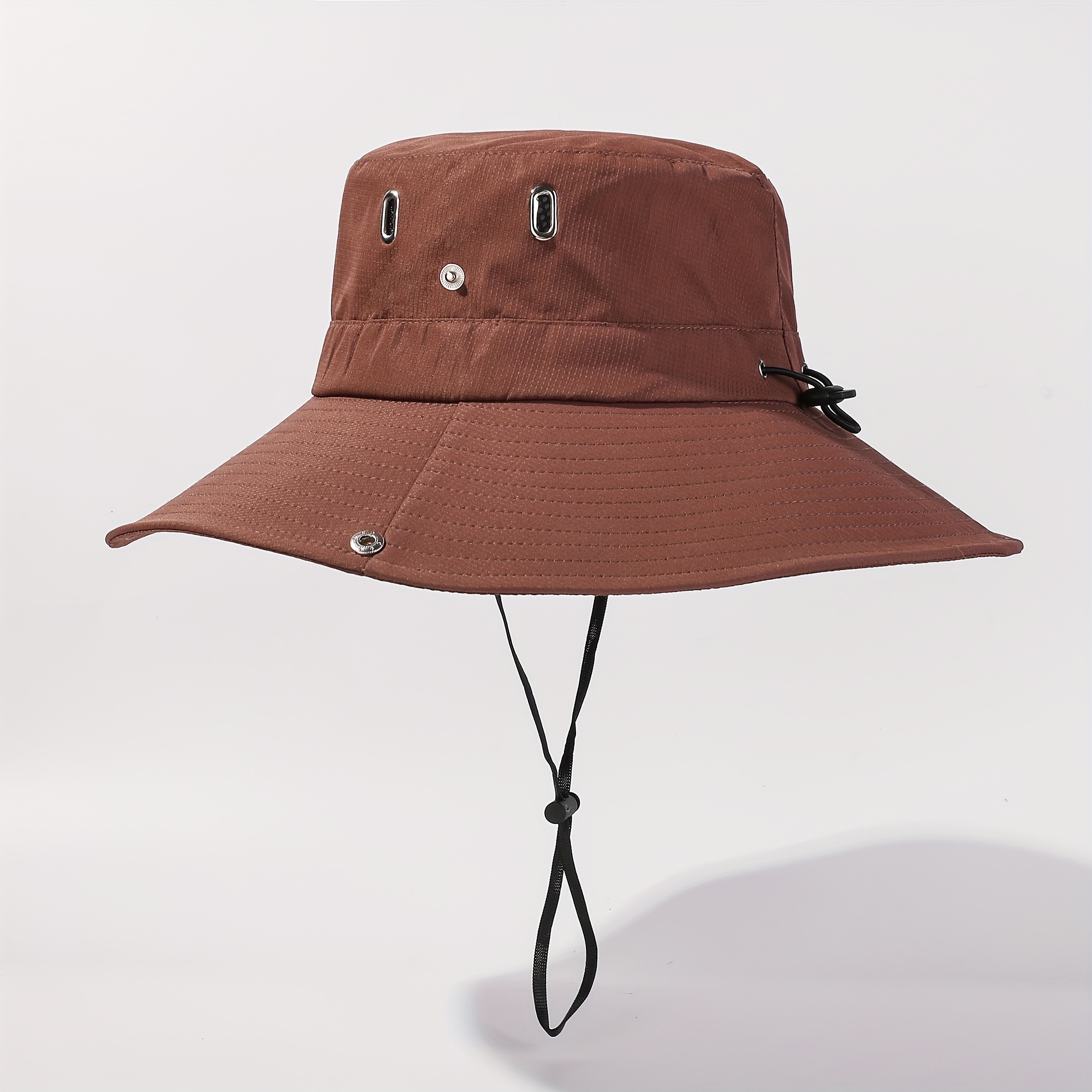 Men's Bucket Hat, Outdoor Wide-Brim Hat, Hiking Hat, Travel Sun Hat, Hat with Chin Strap, Fisherman Hat, Camping Hat, Beach Hat, Summer Caps