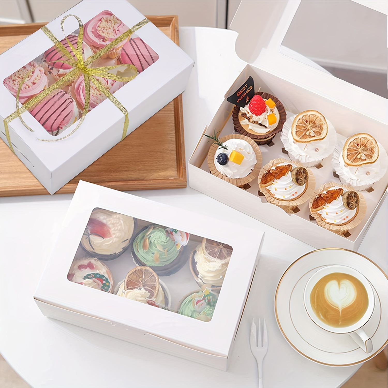 Mini sacchetti regalo scatola per torta viene contenitori per torte coperchi  porta torta Cupcakes quadrati scatola per torta portatile scatola per  imballaggio per torta - AliExpress