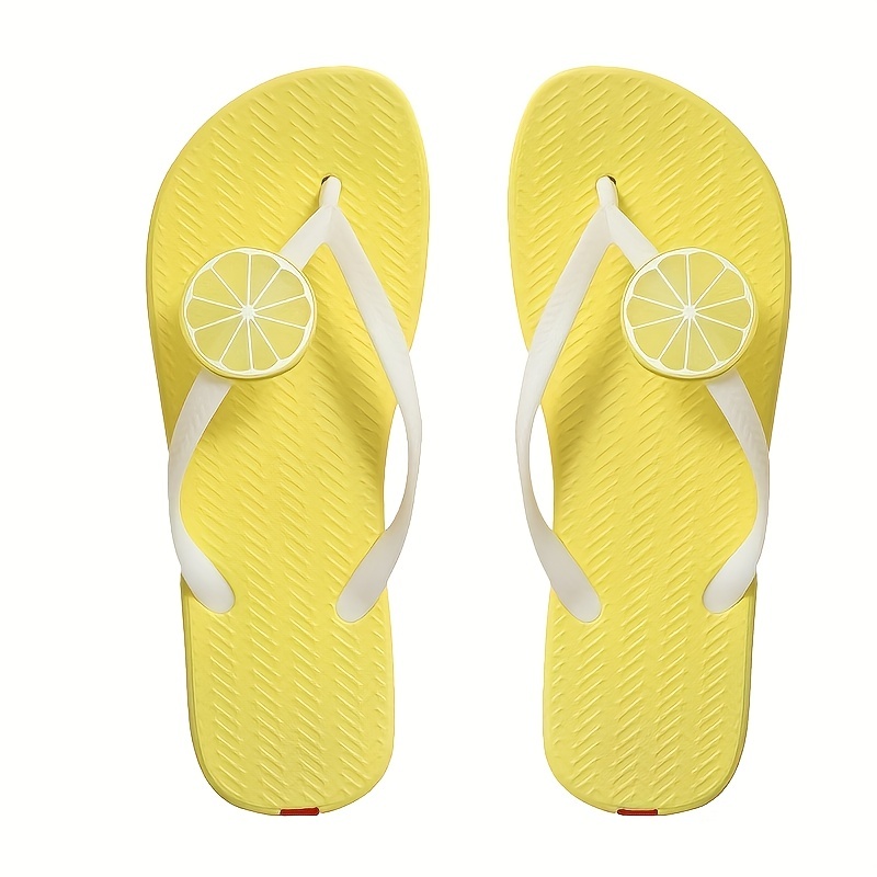 Lemon best sale flip flops