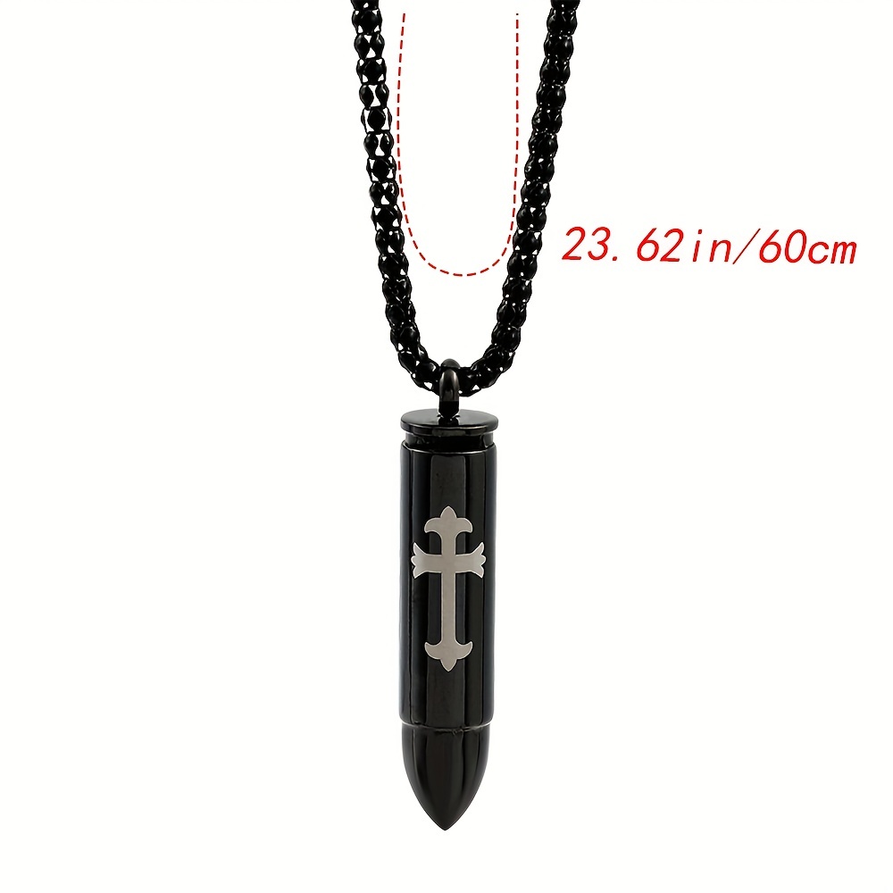 1pc Hip Hop Bullet Flag Pendant Necklace, Ashes Hair Storage Keepsake  Necklace, Halloween Gift Ornament, Jewelry For Men, Couples, Women,  Sisters, Stu