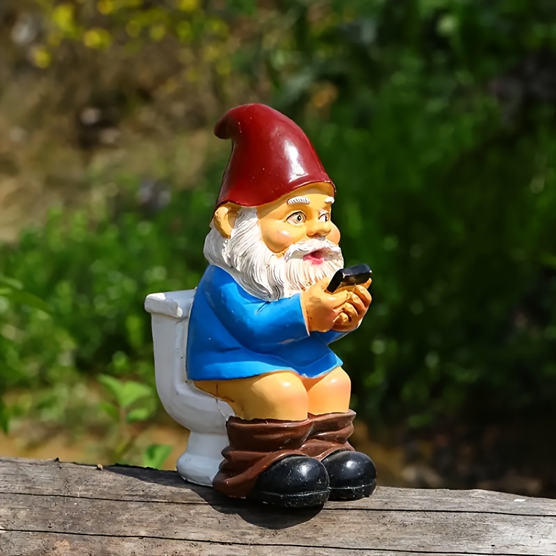 Nain De Jardin Ivre Drle, Dcoration De Statues De Gnomes Cratifs, ,cadeau  De Nouveaut Nain Miniature Pour Ornement De Pelouse Patio Intrieur - A-9pcs