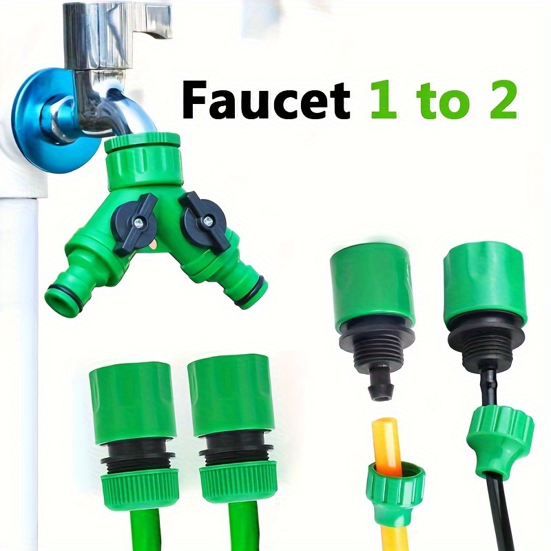 Connexion pour circuit d'arrosage Machine à laver à double robinet 2 voies Y -distributeur