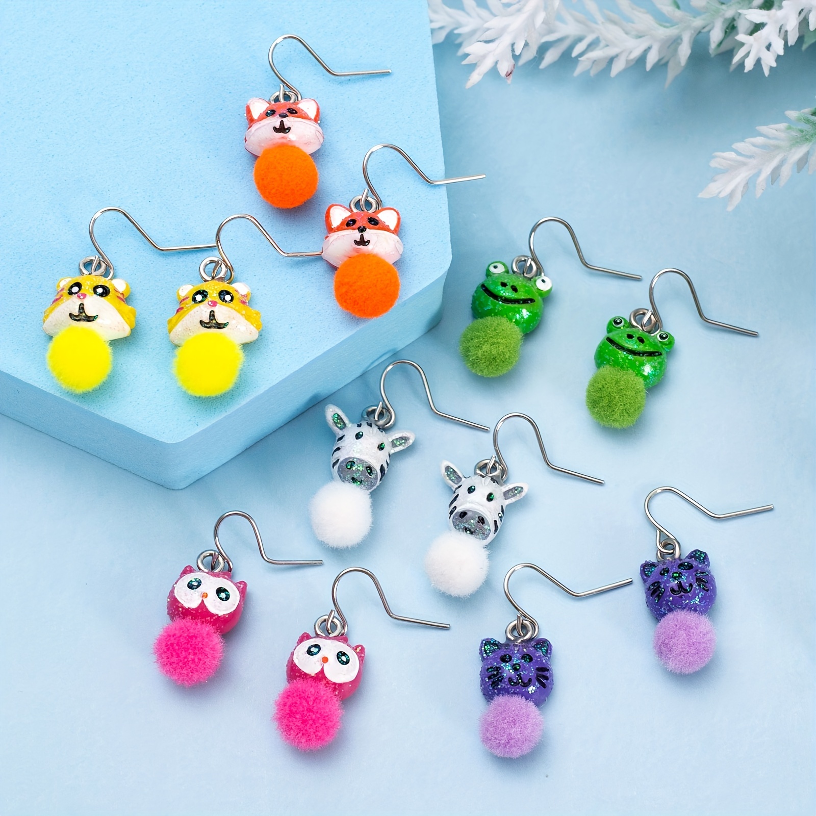 CFXNMZGR Earrings for Women Fashion Cartoon Animal Cute Earrings