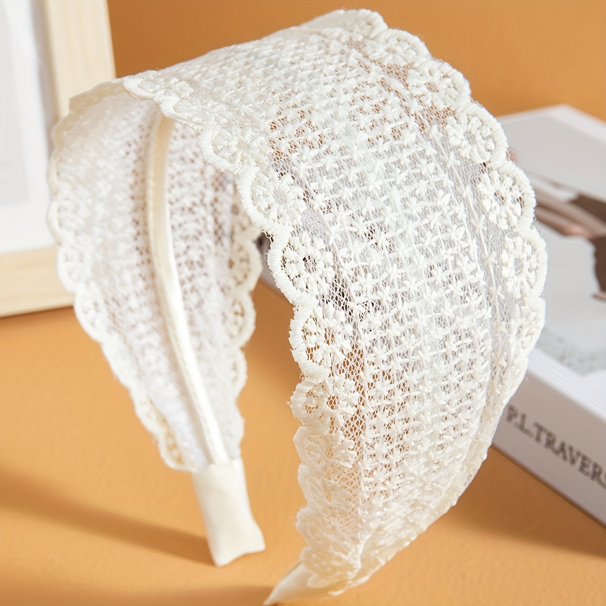 1pc Lace Embroidered Floral Headband