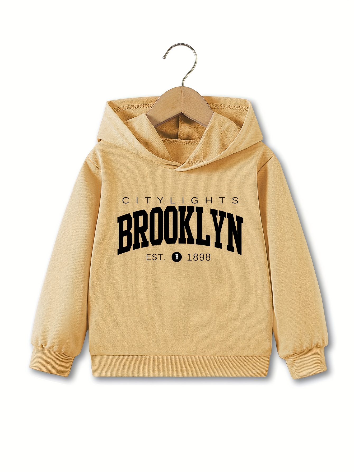 Brooklyn Est 1898 New York Print Hoodies Soft Comfortable