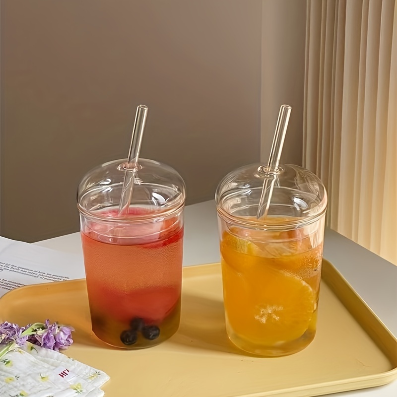 Large Capacity Fruit Juice Water Cup With Straw Heat-resistant