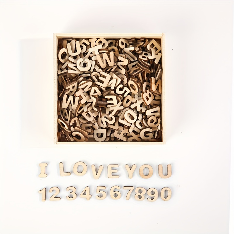 AOCEAN Letras de madera blanca de 6 pulgadas, letras de madera sin terminar  para decoración de pared, letras decorativas de pie en rodajas, decoración