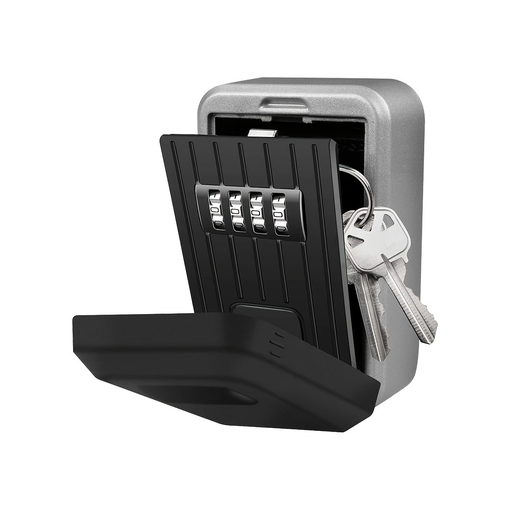 Caja de bloqueo de llaves impermeable, caja de seguridad de combinación  portátil, reiniciable para montar en la pared y colgar, caja de seguridad  para