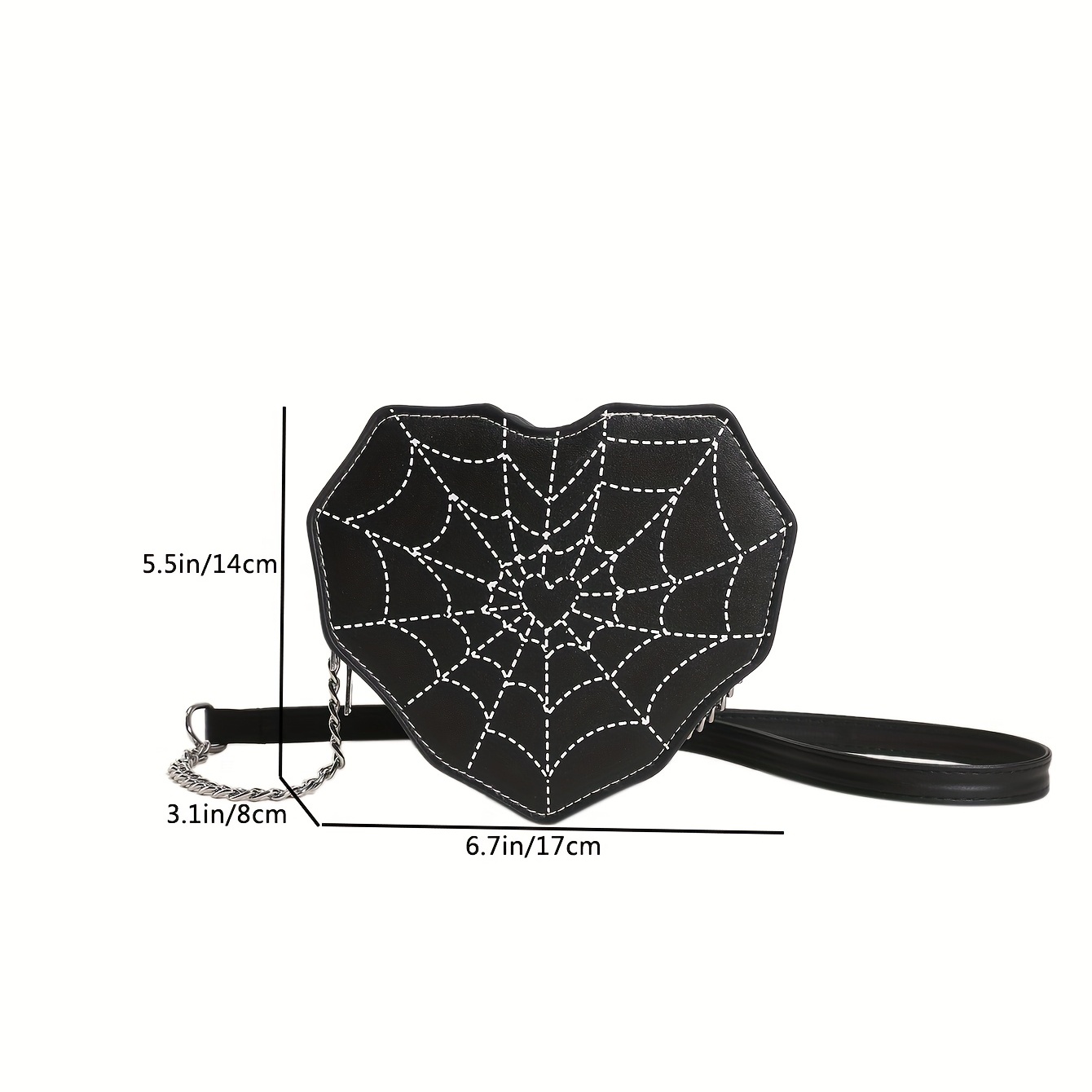 Mini Halloween Spider Web Retro Shoulder Bag Love Irregular - Temu
