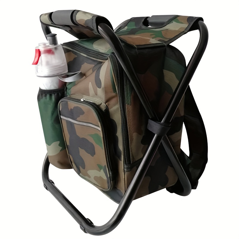 1 Foldable Fishing Chair Backpack Canvas Portable Chair - Temu Canada