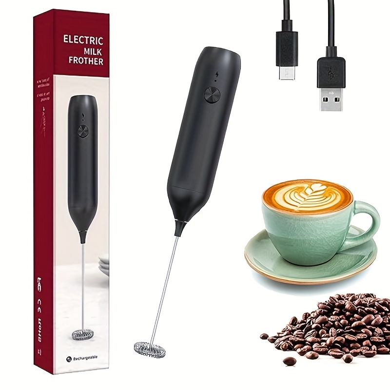 Milk Frother Handheld, 3-speed Usb Rechargeable Electric Whisk, Mini  Foamer, With 3 Stainless Whisks Perfect For Bulletproof  Coffee,lattes,cappuccino