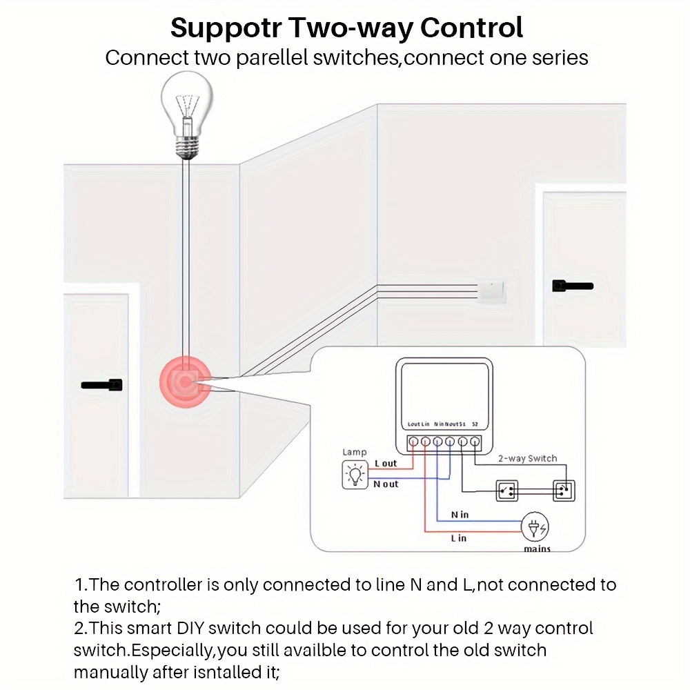 Wireless two deals way switch