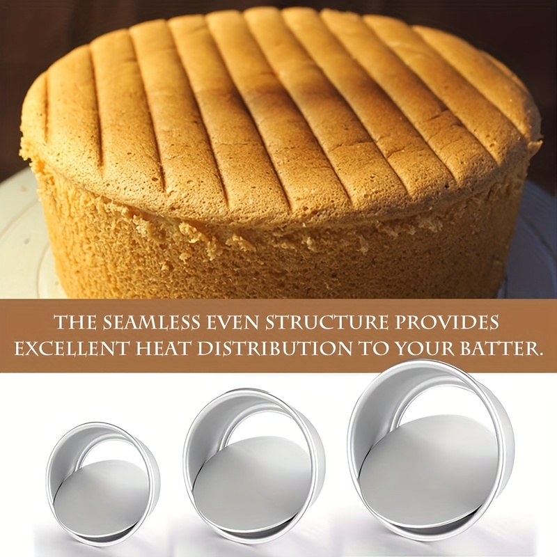 Deedro 6 Inch Cake Pan Set of 3, Stainless Steel Cake Pans Round Cake —  CHIMIYA