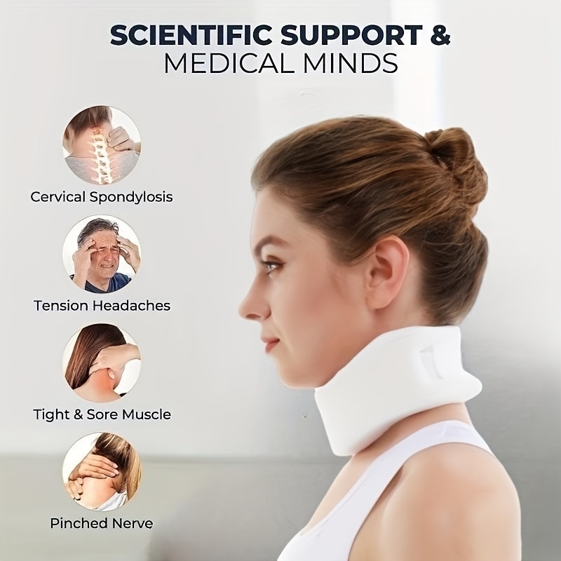 【HOT】 Universal Cervical Collar Soft Foam Neck Brace Adjustable Neck  Support Brace For Sleeping Relieves Neck Pain And Spine Pressure