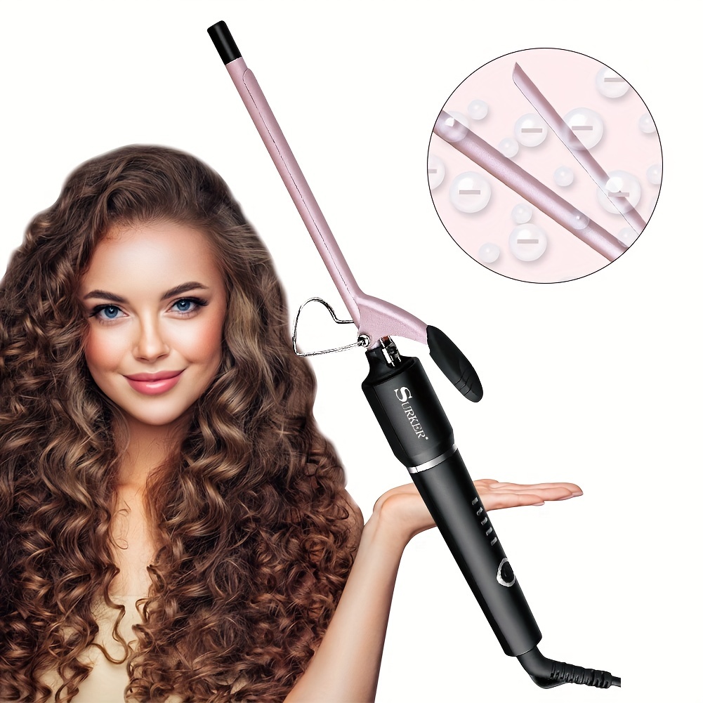 

Pink Ultra-fine Curling Iron Negative Ion Hair Curler Retro Instant Curling Hair Styling Tool