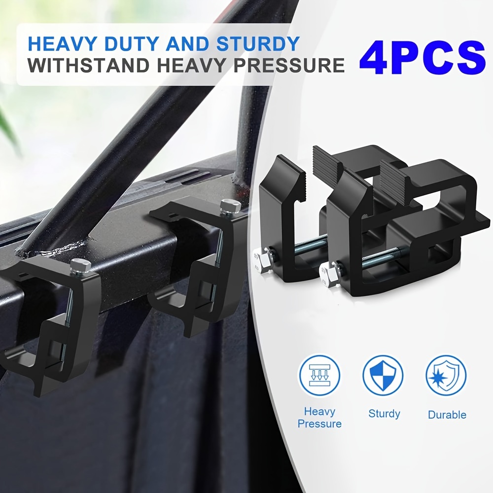4 Pcs J Hooks Heavy Duty Security + Saftey Tool Chest Truck Bed Clamps for  Track 