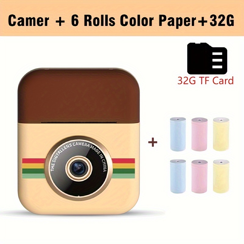 Children Instant Camera Print Camera 2.0 1080P Video Photo Digital Camera  with Thermal Print Paper for Kids Birthday Gift Toys