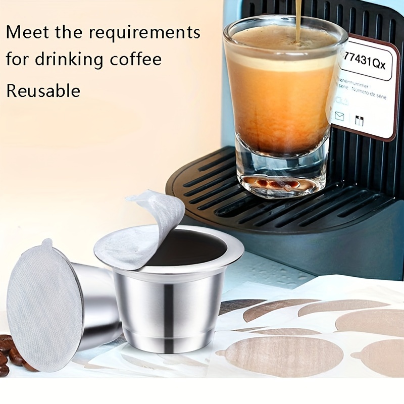 Cápsulas reutilizables de café Nespresso, 6 piezas, reutilizables