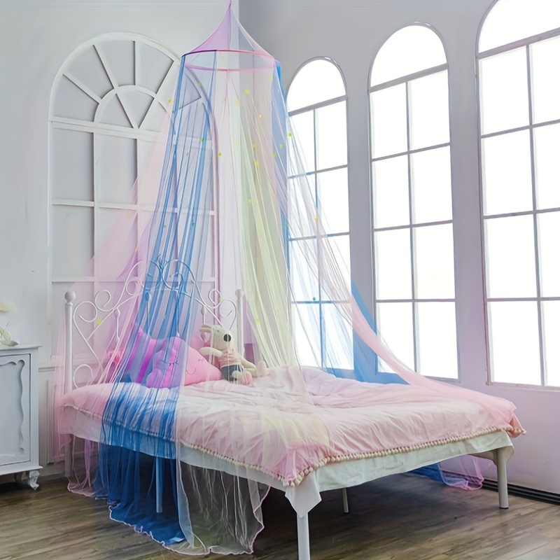 Rainbow Bed Canopy Girls Canopy Bed Curtains Mosquito Net - Temu