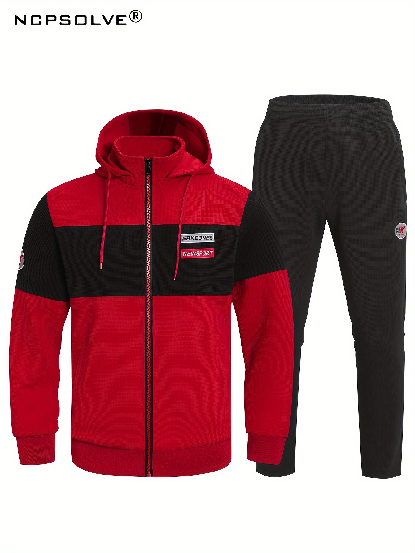 Hoodie Mens Colour Block Tracksuit Fashion Design Cotton Essential