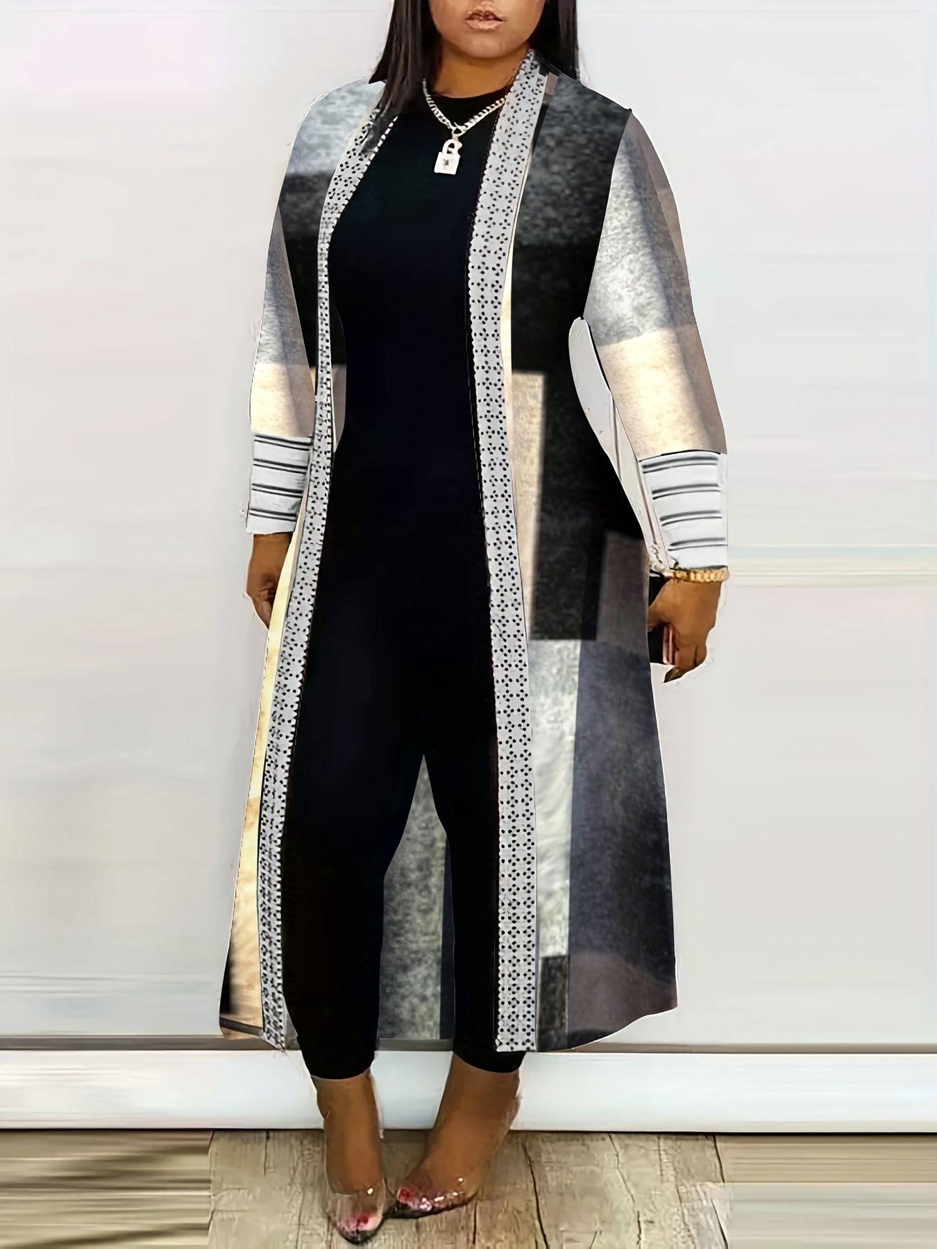 Plus Size Casual Coat Chaqueta Casual Talla Grande Mujer - Temu