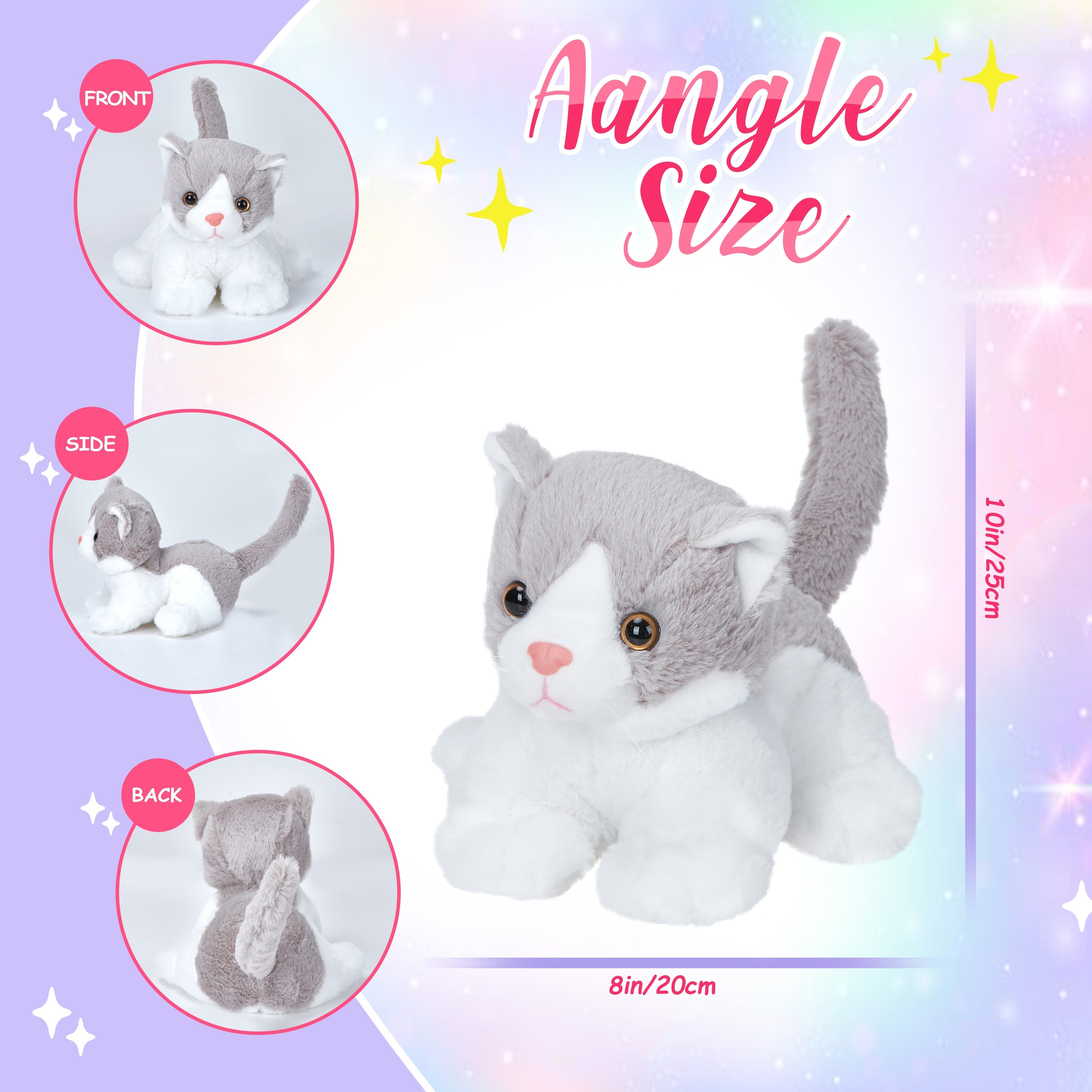 Gato discount gris peluche