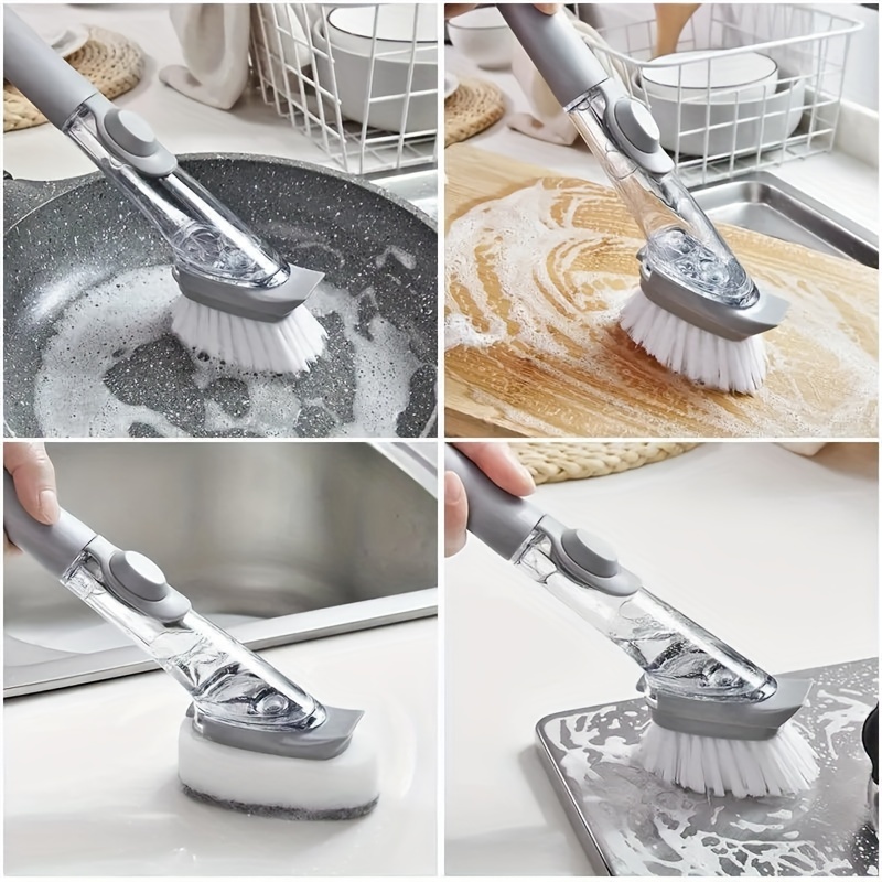 Cleaning Brush Kitchen Household Dishwashing Liquid Brush - Temu